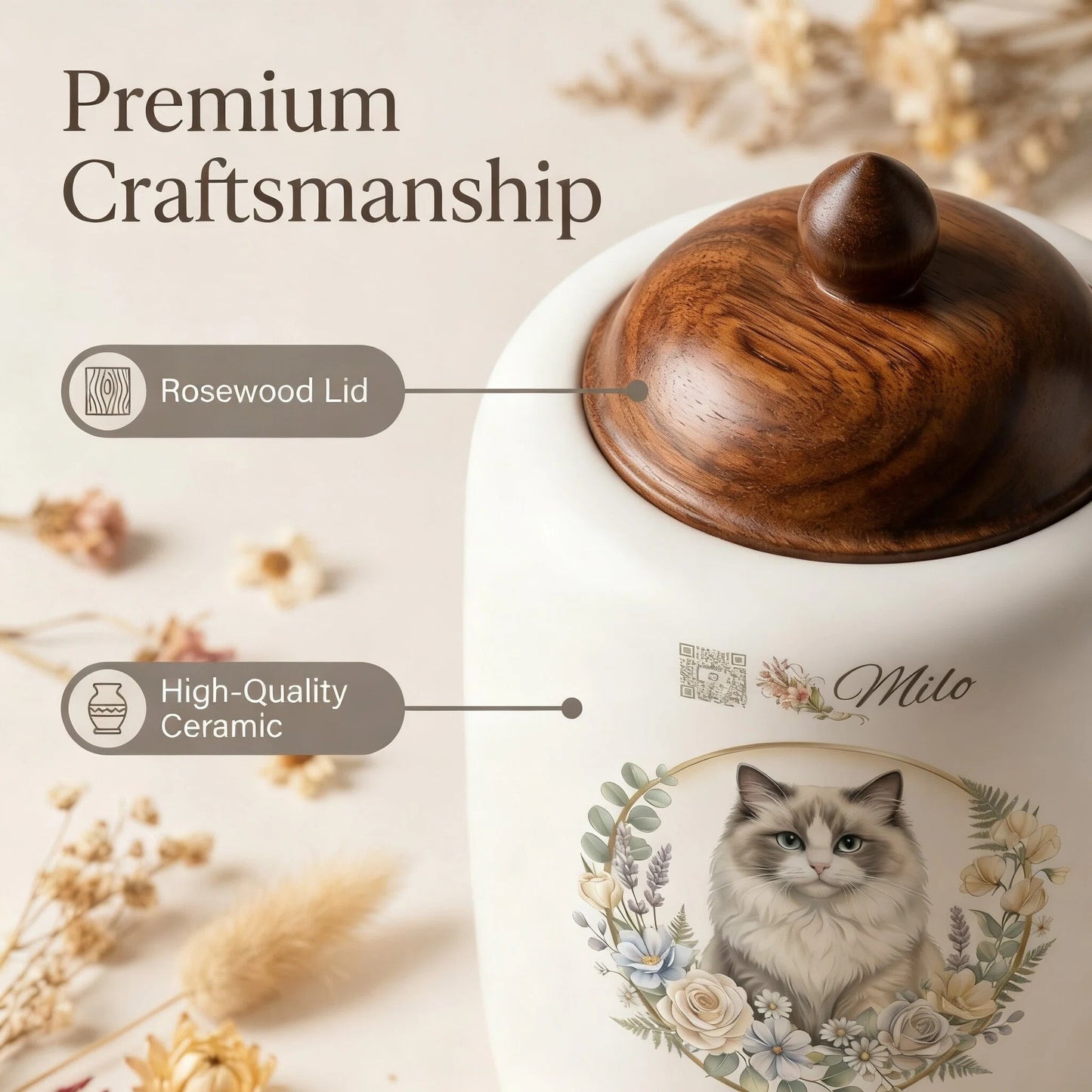 The Soul Keeper™ Watercolor Pet Urn