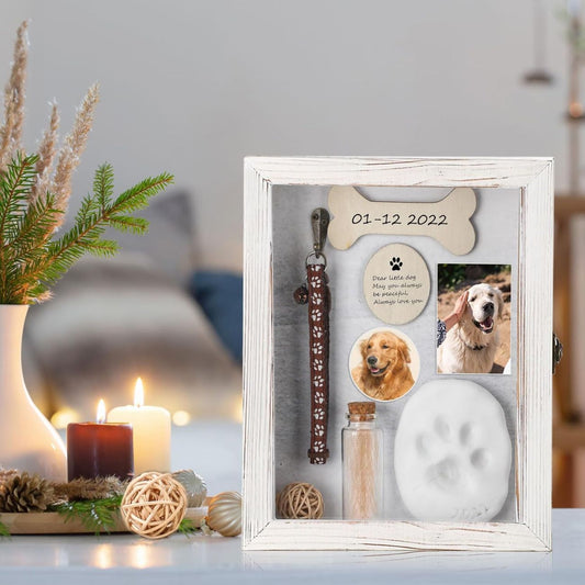 "Always With Me" Wooden Pet Photo Urn & Keepsake Box - Personalized Bereavement Gift