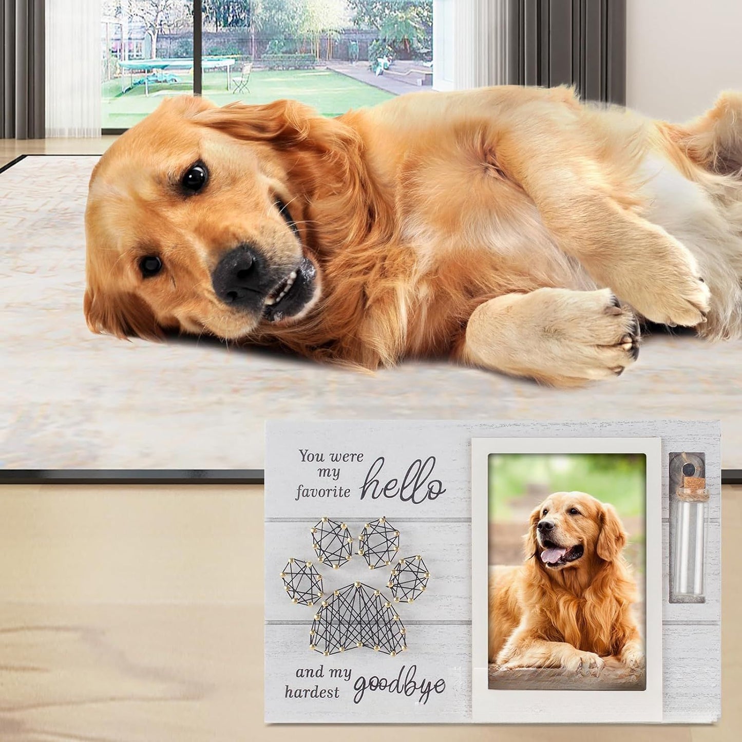 pet-memorial-photo-frame-with-glass-fur-keepsake-bottle-rainbow-haven