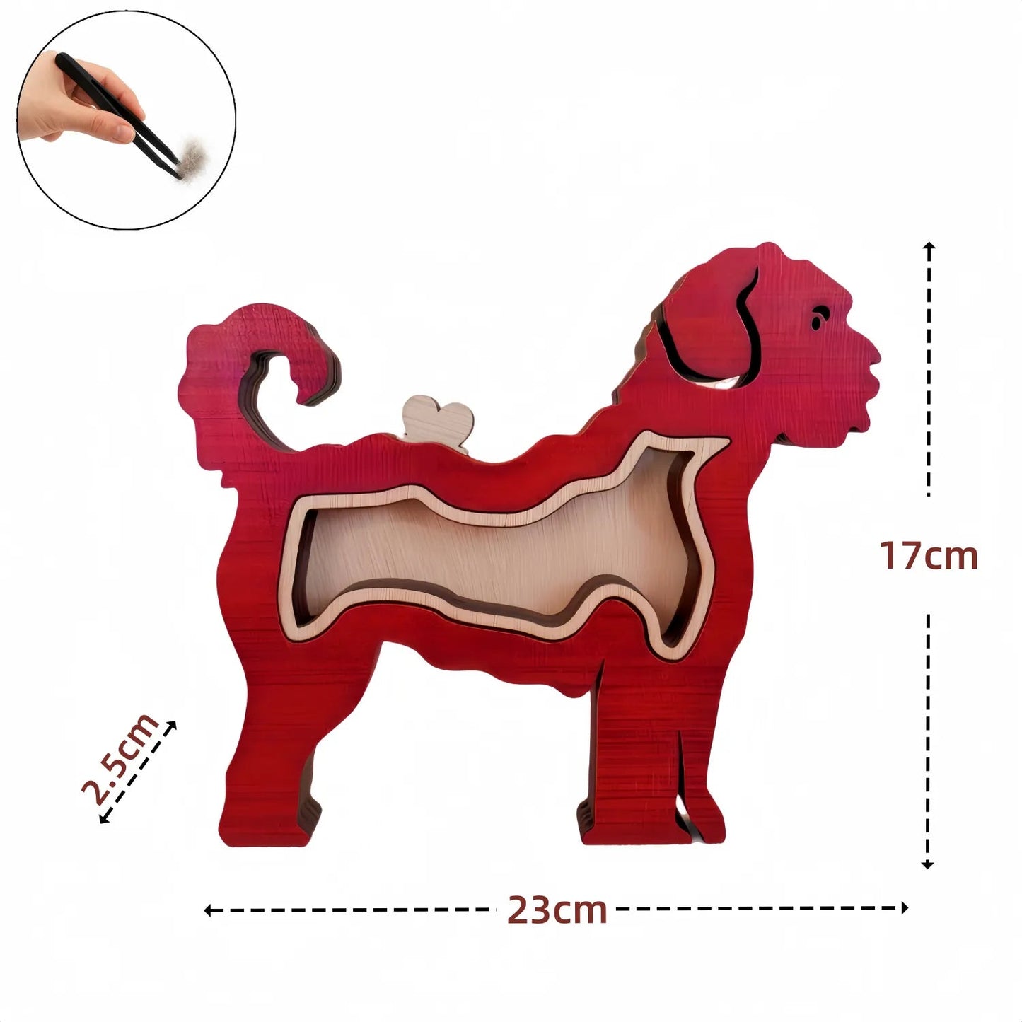 Dog Silhouette Wooden Fur Keepsake Box: Bespoke Memorial with Custom Engraving