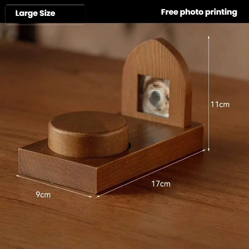 Eternal Home: Handcrafted Wooden House Pet Urn (Includes Free Photo Printing)