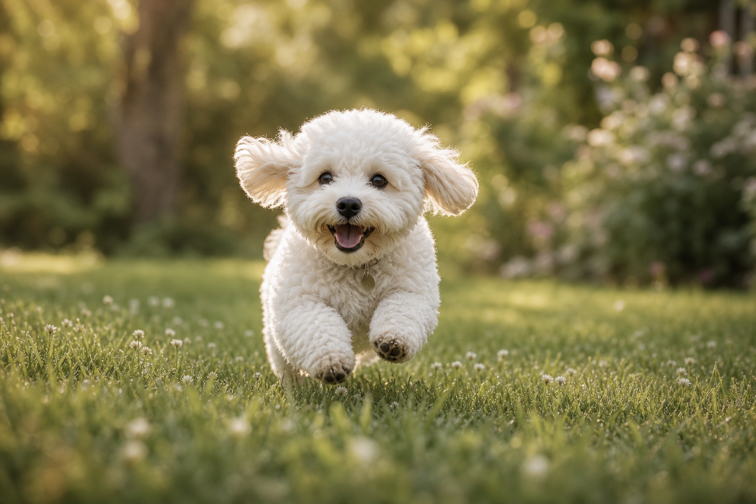 Chloe running outside
